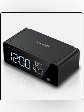 WISHLUCK Ultrasonic Multi Function Jewelry Cleaner 48KHz/24W Alarm Clock